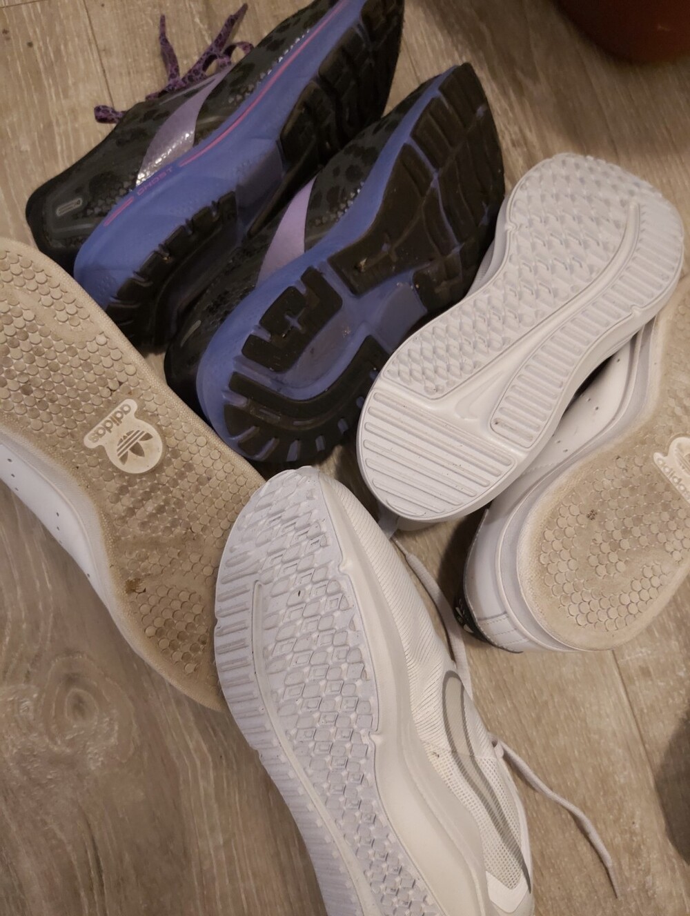 Brooks, Nike, Adidas Bundle 3 Pairs Women Sneakers in Black Purple White - Picture 5 of 5